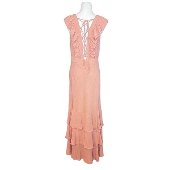 *NWOT Ted Baker London Ashleigh Ruffle-Trim Pink Maxi Gown -  Sz 6 - Picture 8 of 15